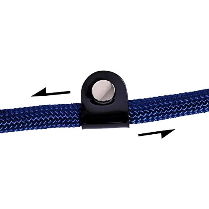 lionto Hundehalsband Nylon, Zugstopp-Halsband für Hundetraining, 35 cm Länge, 0,8 cm Dicke, Lederimitat mit Metallring, blau – Bild 5