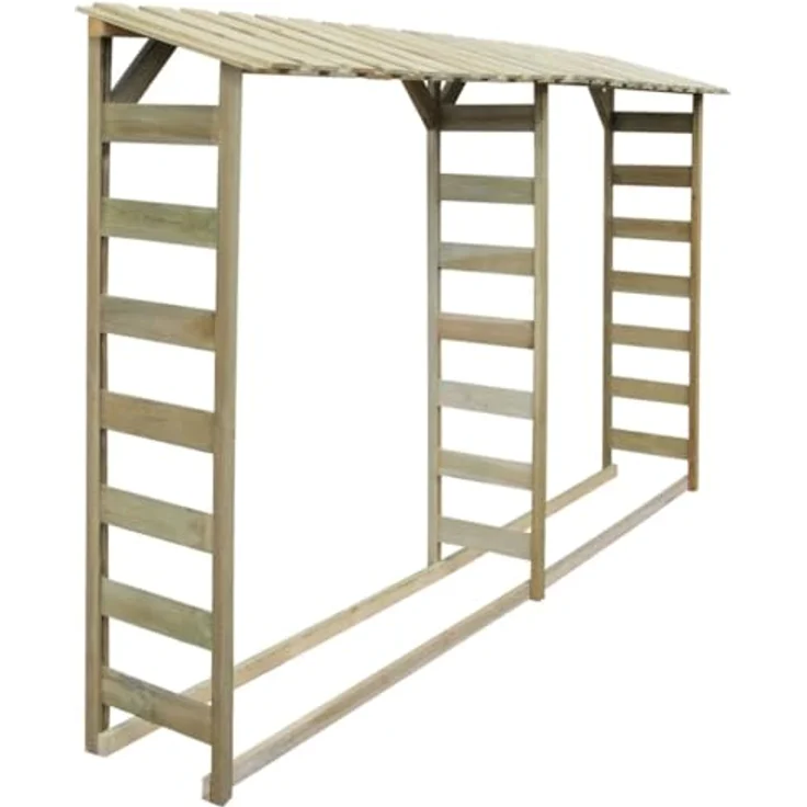 vidaXL Kiefer KDI Brennholzregal 300x44x176 cm Holzunterstand Kaminholzregal – Bild 1