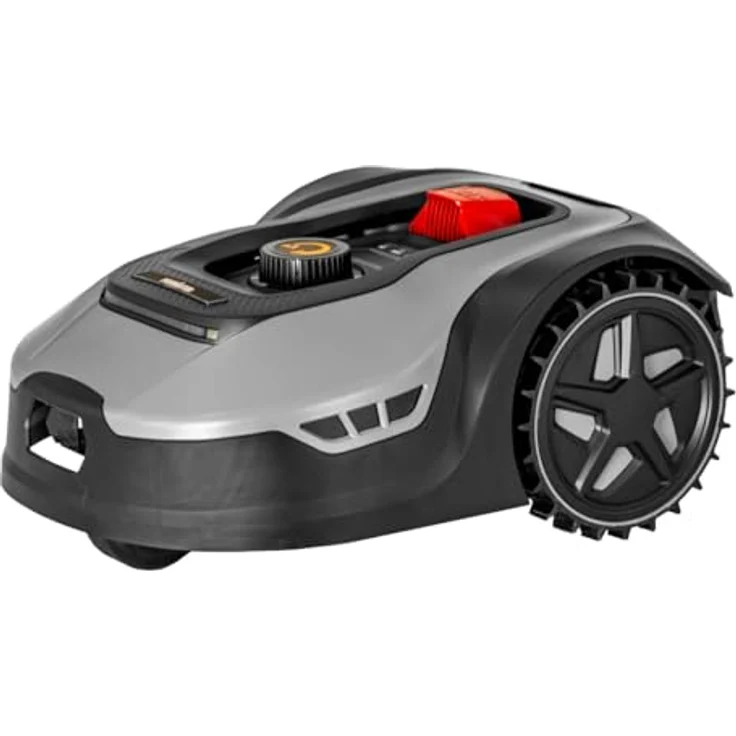 Primaster Mähroboter PMROM 600, 20 V, 18 cm Schnittbreite, App-Steuerung, regensensor, grau/schwarz – Bild 1