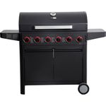 KONIFERA Gasgrill Salerno, 6 Brenner, BxTxH: 142x53x108 cm, mit beleuchteten Bedienknöpfen