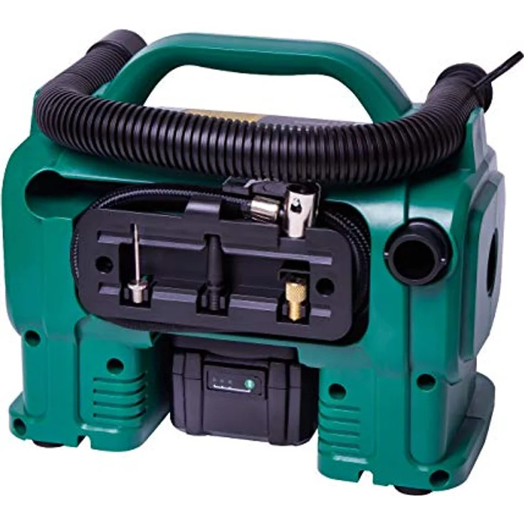 VONROC Akku-Kompressor VPower - 2-in-1 Multifunktions-Kompressor - Max. Arbeitsdruck 11 bar - Inkl. 8-teiligem Zubehör - Blau – Bild 5