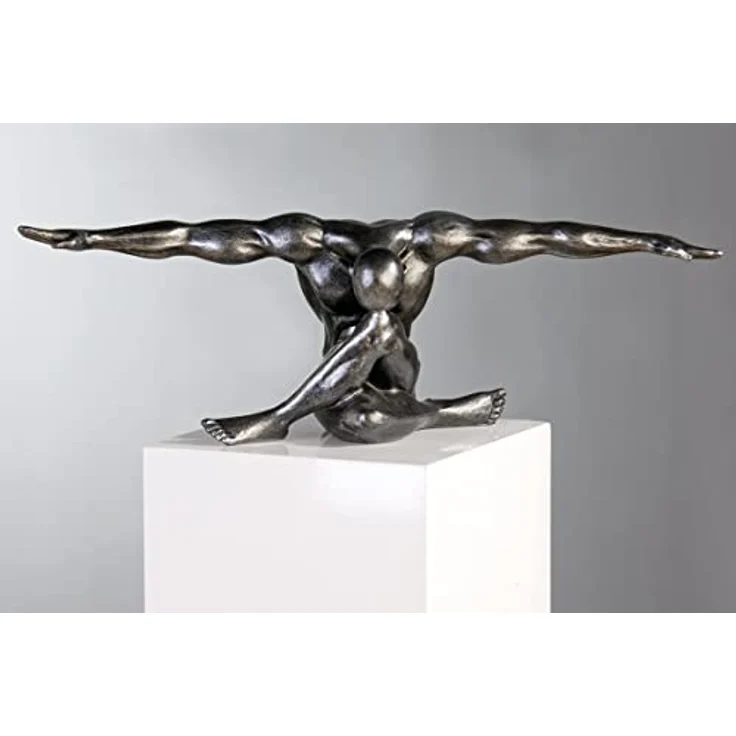 Casablanca Figur Cliffhanger antik silber 61 cm 59795 – Bild 3