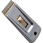 Stanley Professioneller Glasschaber robuster Halter aus rostfreiem Edelstahl, fixierbare Klinge, 1 Stück 0-28-500 4 cm Breite, Bodenreinigung, Oberflächenreinigung