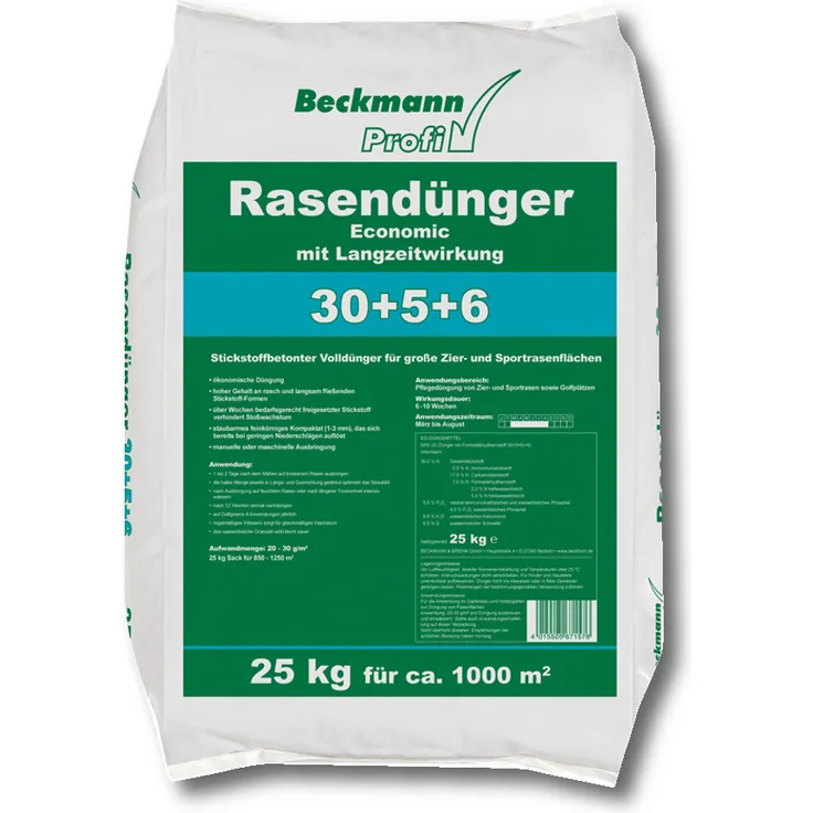 BECKMANN PROFI Rasendünger Economic mit LZW, 25 kg