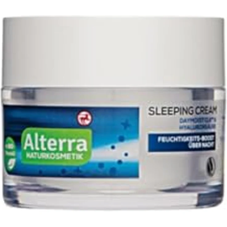 Alterra Sleeping Cream 50 ml, Feuchtigkeits-Boost für müde Haut mit Bio-Mandelöl, Daymoist CLR & Hyaluronsäure, zertifizierte Naturkosmetik, vegan – Bild 1