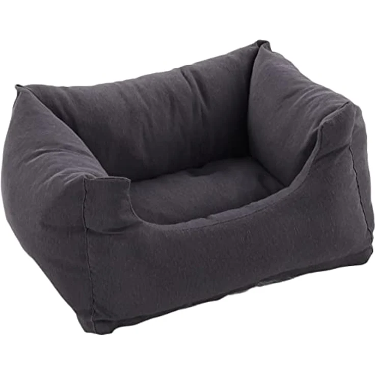 Flamingo Dogbed Panama, Hundebett und Katzenbett, dunkelgrau, 50 cm, abnehmbarer waschbarer Bezug, rutschfeste Unterseite – Bild 1