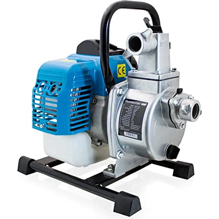 Bituxx Benzin Wasserpumpe MS-15195, 1250W 1,5 Zoll, 43ccm Motor, blau, Fördermenge 15 m³/h