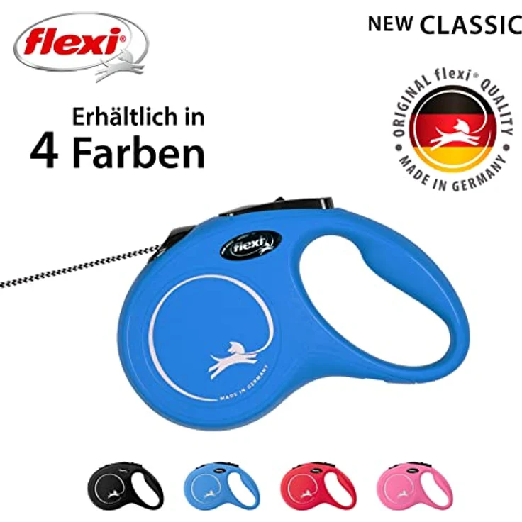 flexi New CLASSIC Seil-Rollleine blau S – 8m – Bild 4