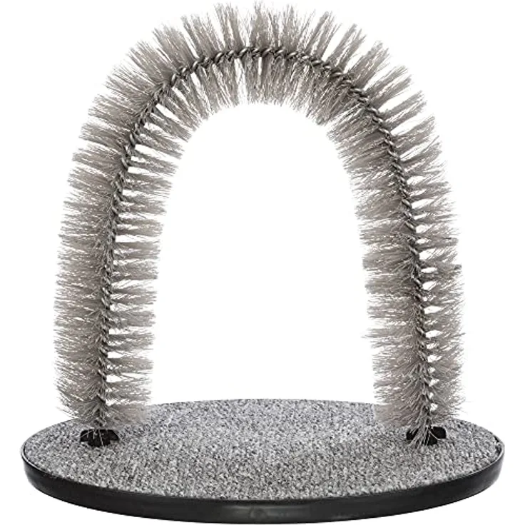 TRIXIE 23130 Massage- und Fellpflegebogen, Katze, 36 × 33 cm, grau