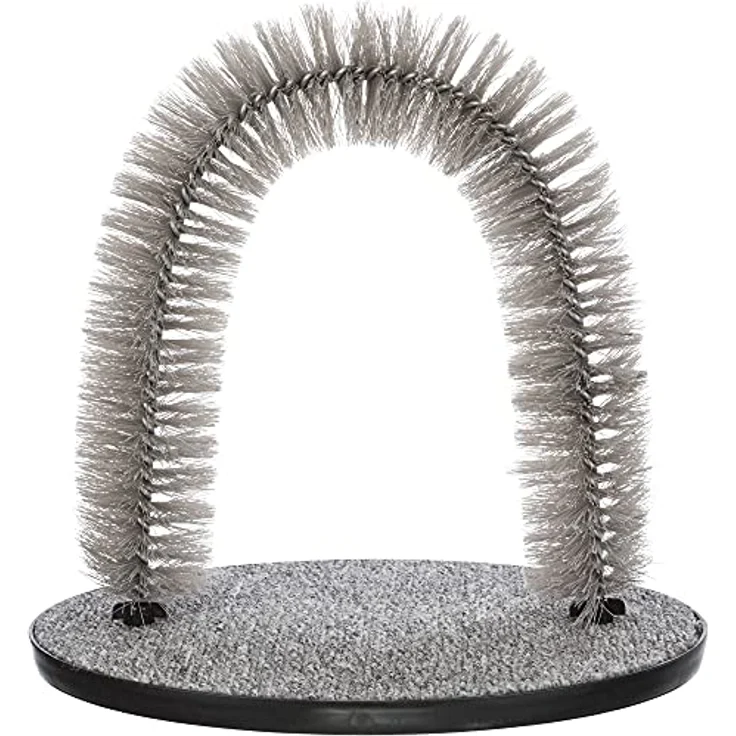 TRIXIE 23130 Massage- und Fellpflegebogen, Katze, 36 × 33 cm, grau – Bild 1