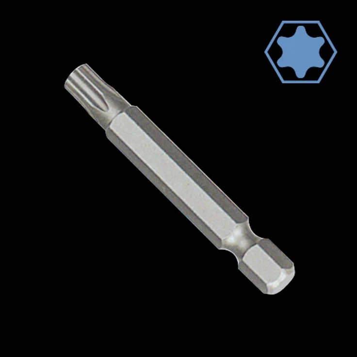 Boni-Shop Torx-Bit T9, 50mm, 1/4 Zoll, S2 Stahl, präziser Innensechskant Bit für hohe Lebensdauer