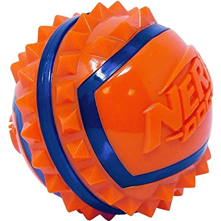 NERF Nerf Dog LED-Spike-Ball, Tierspielzeug aus robustem TPR mit LED-Beleuchtung, ideal zum Werfen und Apportieren – Bild 2
