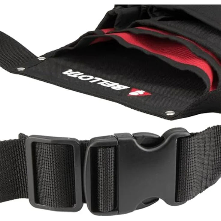 Bellota Werkzeuggürtel mit 4 Taschen, verstellbar, aus technischem Polyester, mit Hammer- und Flexometertasche – Bild 4