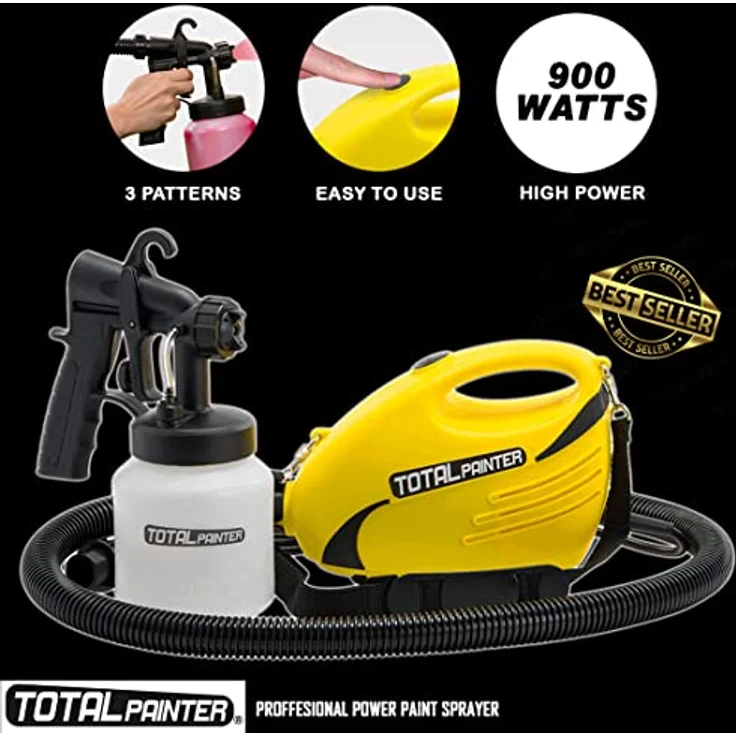 BEST DIRECT TOTAL Painter, Professionelles Farbsprühsystem mit 800 ml Kapazität, 900W Motor, für Innen und Außen, leicht und robust – Bild 4