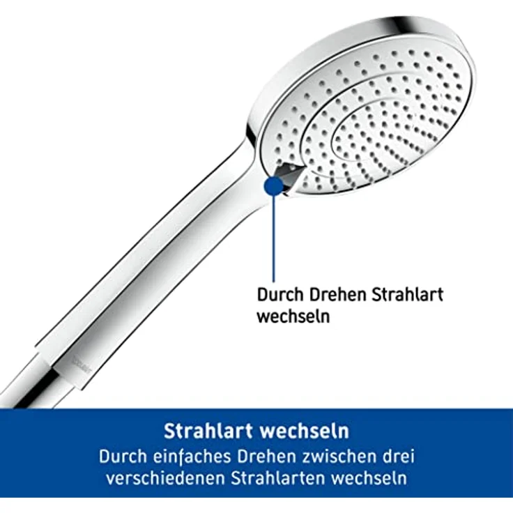 Duravit Duschsystem, Shower System mit 3 Strahlarten (Rain, Intense Rain, Soft Rain), Kopfbrause im Winkel verstellbar, Duschset reinigungsfreundlich, Handbrausenhalterung höhenverstellbar, Chrom – Bild 4