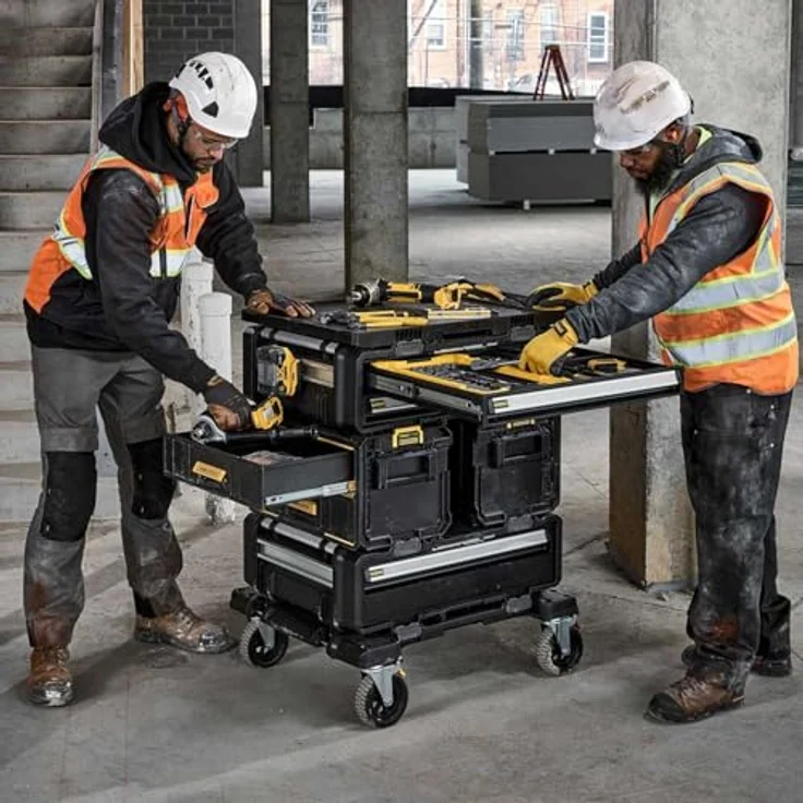 Dewalt ToughSystem 2.0 Transportroller DWST08530-1, 200 kg Tragkraft, 360° Drehrad-System, große 6" Laufräder, kompatibel mit ToughSystem 2.0 Produkten – Bild 5