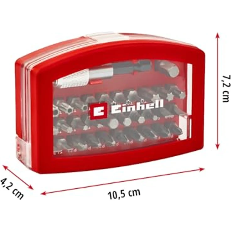 Einhell BELT CLIP 118495 Bit-Set 32-teilig, TORX, PZ, PH, Schlitz, Tamper, inkl. 60-mm-Bithalter, robustes Chrom Vanadium, kompakte Bit-Box mit Gürtelclip – Bild 11