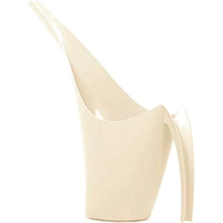 Prosperplast GIRAFFE-Gießkanne 1,5 l, cremefarben, ergonomisch geformt, mit langer Tülle, ideal für Zimmer- und Balkonpflanzen