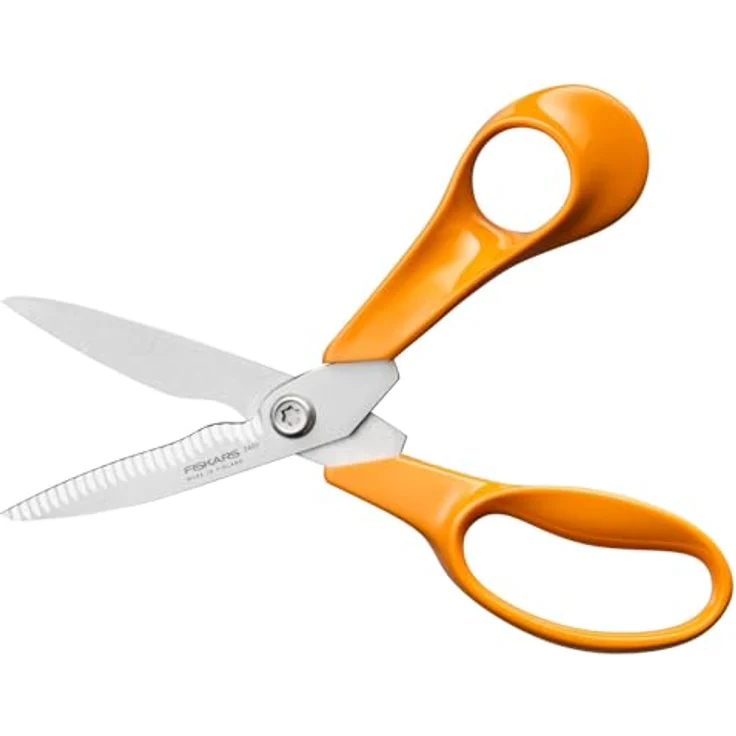 Fiskars Universalschere 180mm, gezahnte Klinge aus rostfreiem Stahl, ergonomischer Kunststoffgriff – Bild 4