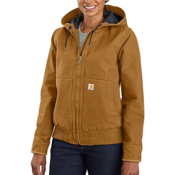 Carhartt WASHED DUCK ACTIVE JACKET, Arbeitsjacke aus 100% Baumwolle mit Isolierung, Loose Fit, schwarz – Bild 1