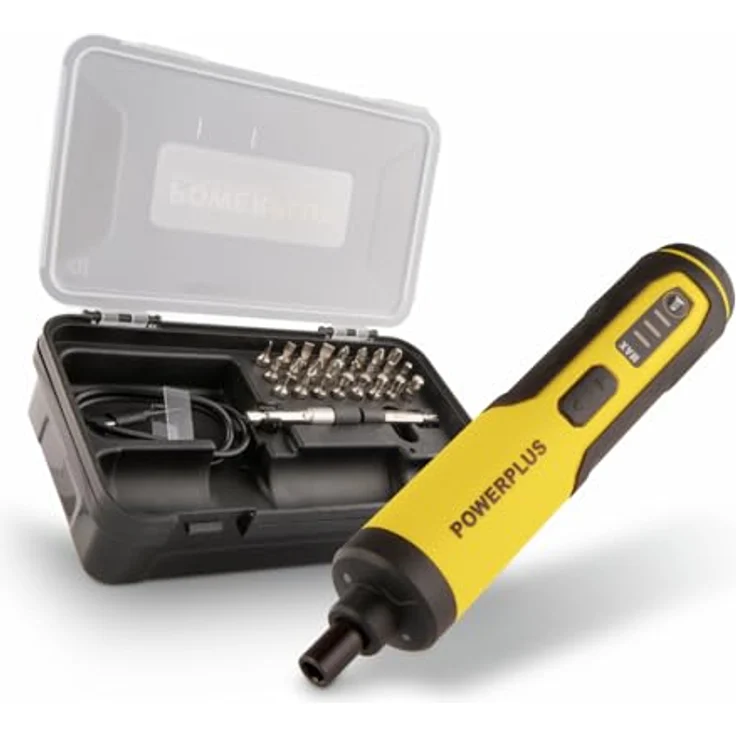 Powerplus POWX00420, 4V elektrischer Schraubendreher mit 1300 mAh Akku, kompakt und leistungsstark, Golden – Bild 2