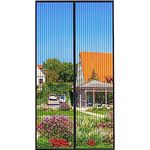 MYCARBON Fliegengitter Tür Magnet, 100x220cm Insektenschutz für Balkontüren, 10x stärker als gewöhnliches Fliegengitter, selbstschließend, ohne Bohren, reißfest und strapazierfähig