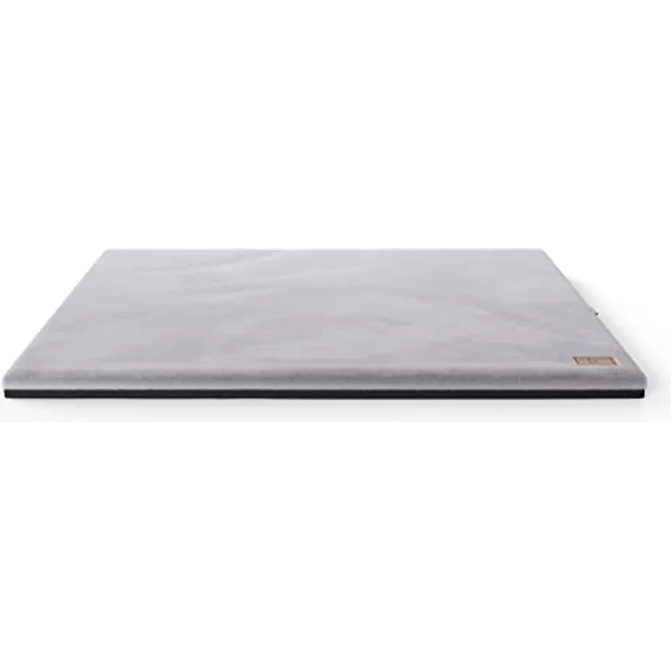 Knuffelwuff Orthopädische kuschelige Hundematte Berrith aus weichem Kaninchenfell-Imitat 120x85cm Grau - Hundekissen für große, mittelgroße und kleine Hunde - Für Zuhause, Auto, Wohnmobil, Wohnwagen – Bild 2