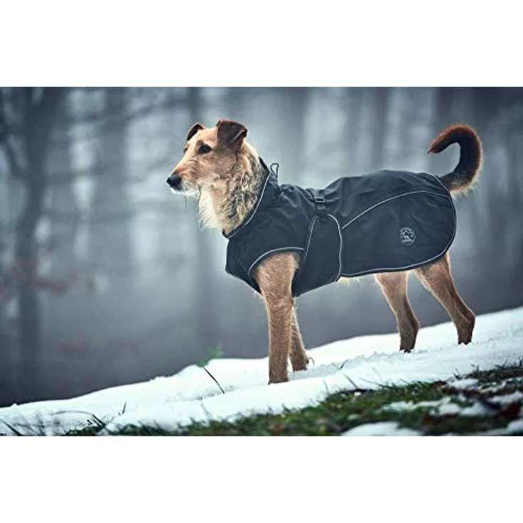 HUNTER UPPSALA Hundemantel, wasserabweisend, reflektierend, 45, schwarz – Bild 2