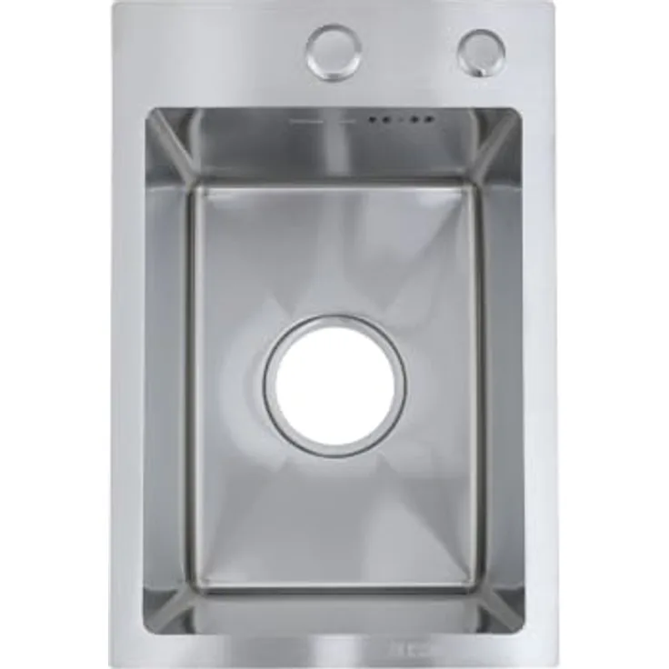 Faizee Home Future Serie Edelstahlspüle Silber 30/40/50 cm, Einbauspüle mit Spülkorb, Seifenspender & Siphon, SUS304, zeitloses Design