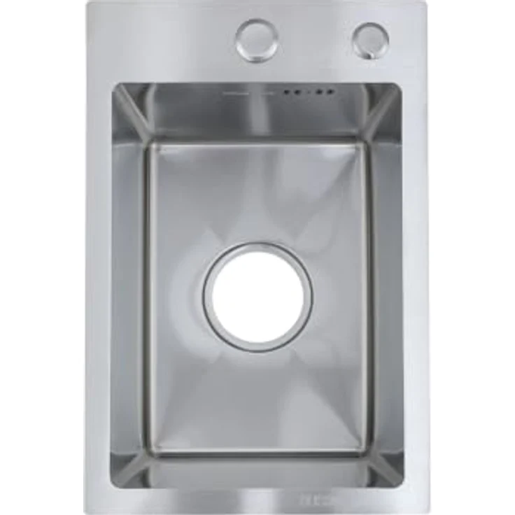 Faizee Home Future Serie Edelstahlspüle Silber 30/40/50 cm, Einbauspüle mit Spülkorb, Seifenspender & Siphon, SUS304, zeitloses Design – Bild 1
