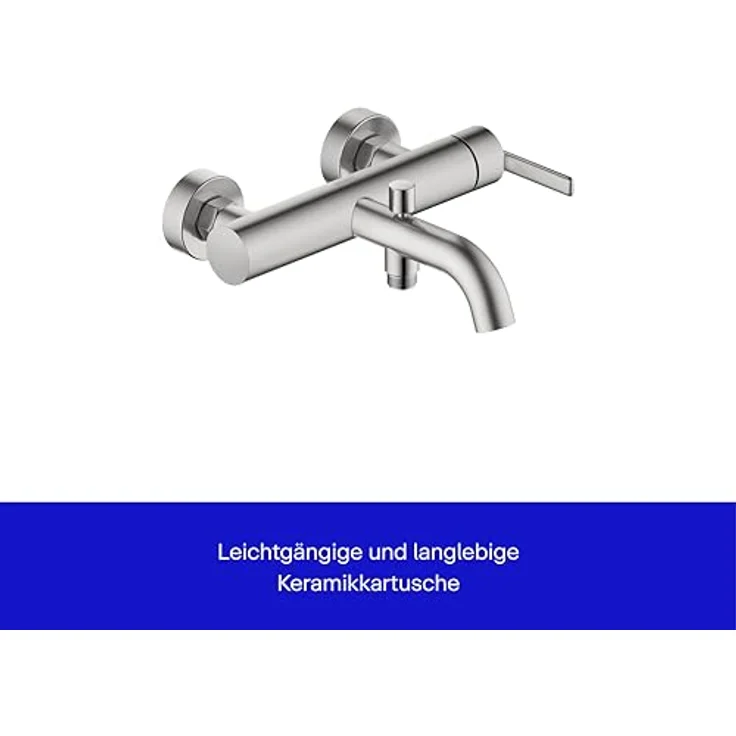 Duravit Balcoon, Badewannenarmatur mit Einhebelbedienung, Wandmontage, keramisches Mischsystem, 21,5 l/min, BA5230000070 – Bild 2