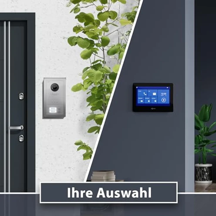 Goliath Intercom Video-Türsprechanlage Basic-Line, 2-Familienhaus, 7-Zoll HD Monitor in Weiß/Schwarz, Silber/Anthrazit, 2-Draht Technologie, WLAN-fähig, SD-Kartenslot bis 64 GB – Bild 5