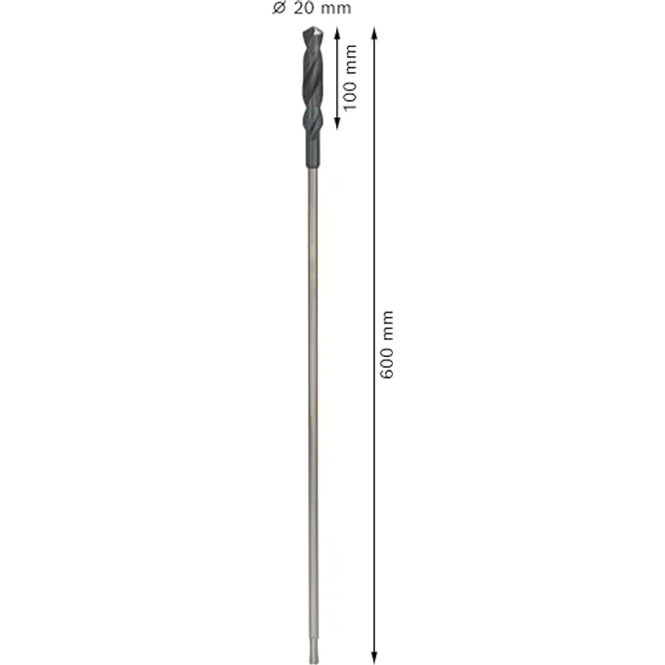 Bosch Pro Wood HSS Installationsbohrer, 20 x 100 x 600 mm, SDS Plus, langlebig für Holz und Metall-Sandwichplatten – Bild 3