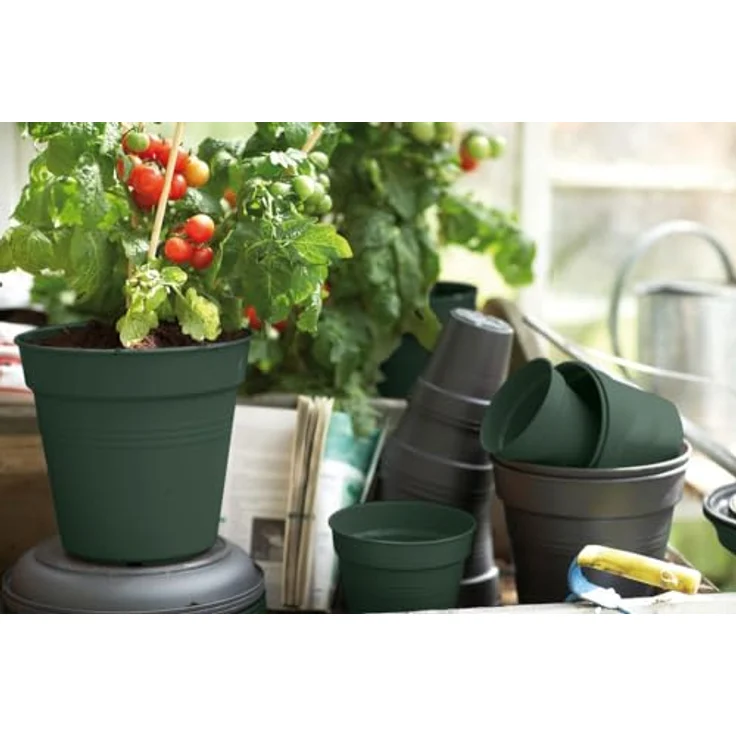 Elho green basics Anzuchttopf, 11 cm, laubgrün, frostsicher und bruchsicher aus recyceltem Kunststoff – Bild 5