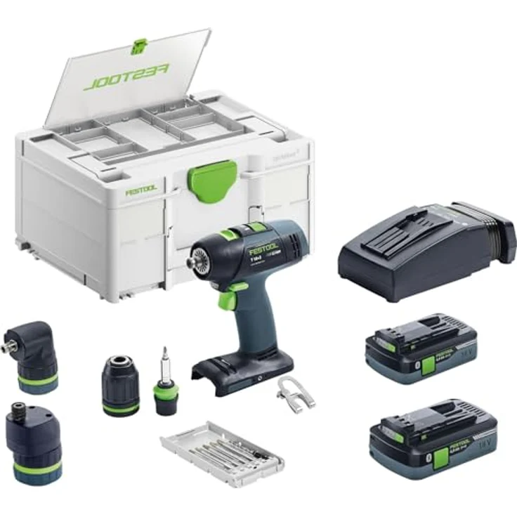 Festool Akku-Bohrschrauber T 18+3 HPC 4,0 I-Set, 2x4,0 Ah +Lader im Systainer – Bild 2