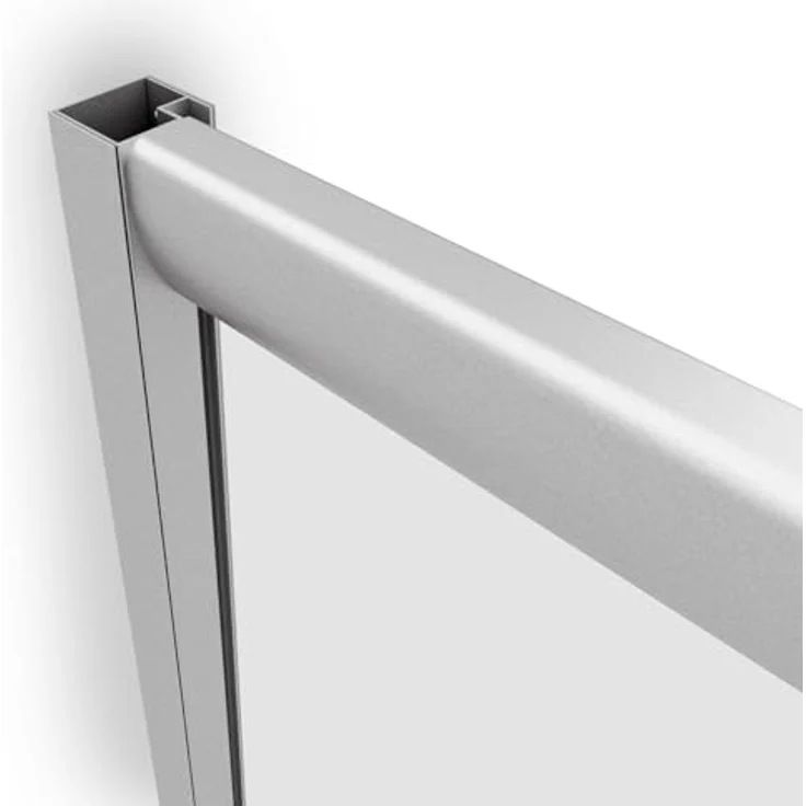 Schulte Eckeinstieg Sunny, 4-teilig mit Schiebetüren, verstellbar 80-100 x 100-120 cm, 4 mm ESG-Sicherheitsglas, Silberfarben – Bild 4
