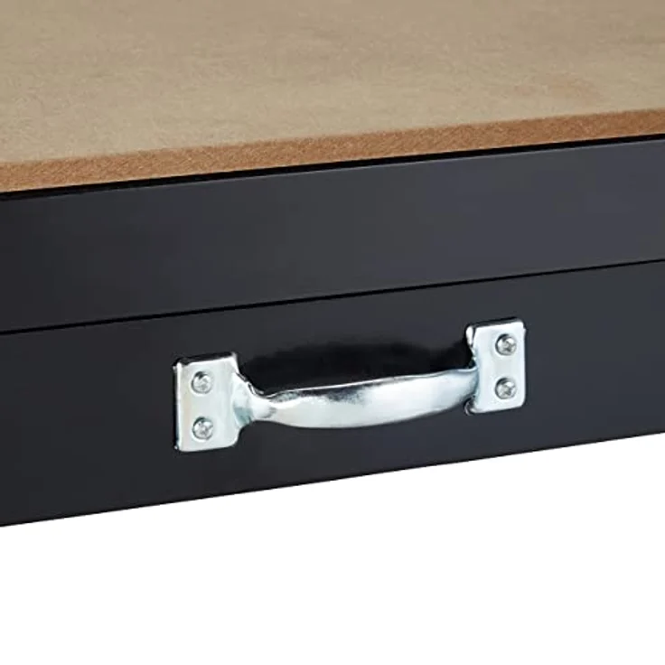 Relaxdays Werkbank Werkbank mit Schublade, Stahlkonstruktion in Schwarz, robust und vielseitig einsetzbar – Bild 8