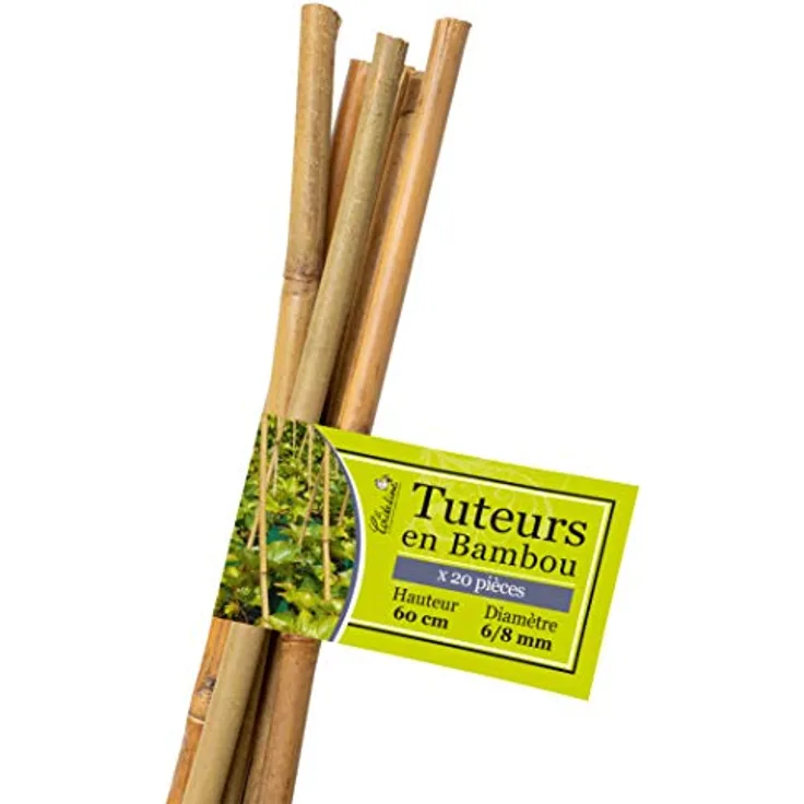 La Cordeline LTB60-20 Rankhilfe aus Bambus, naturfarben, 20 Stück