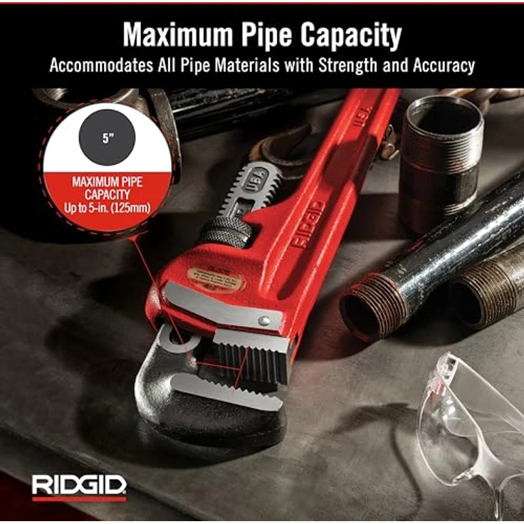 RIDGID 31035 Modell 36'' gerade Rohrzange für schwere Beanspruchung, 36'' Sanitär-Schraubenschlüssel – Bild 4