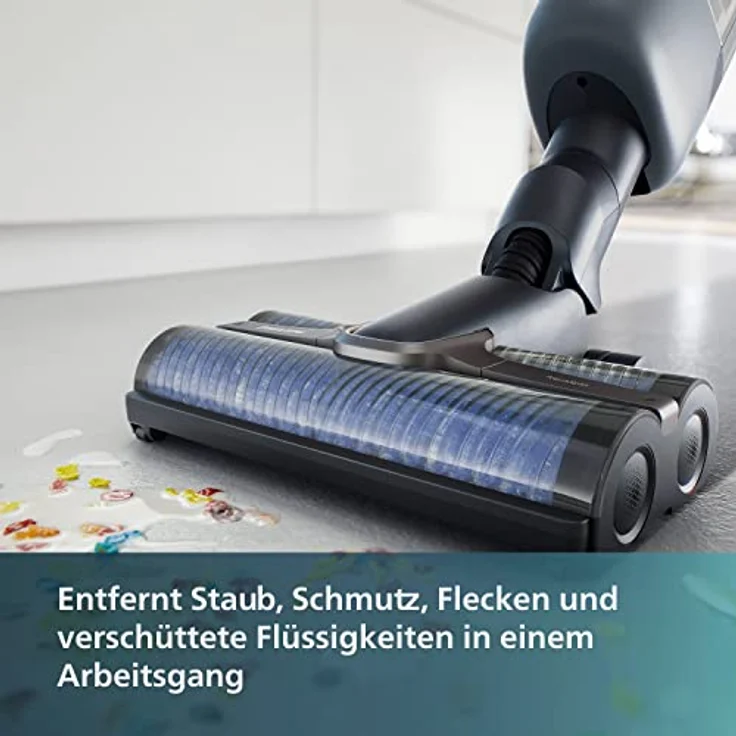Philips Kabelloser Nass-Trocken-Sauger 7000 Series, Staubsaugen & Nasswischen, Automatische Selbstreinigung, 30 Minuten Laufzeit & 180 m2, 3 Reinigungsmodi, Anthrazit/Champagnerfarben (XW7110/01) – Bild 2