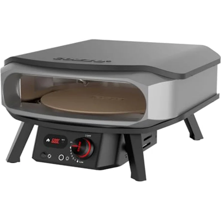 COZZE Gas-Pizzaofen Premium Rotate 42 cm, 8 kW, drehbarer Pizzastein, Temperaturen bis 500°C, große Grillfläche 42.5 x 42.5 cm – Bild 4