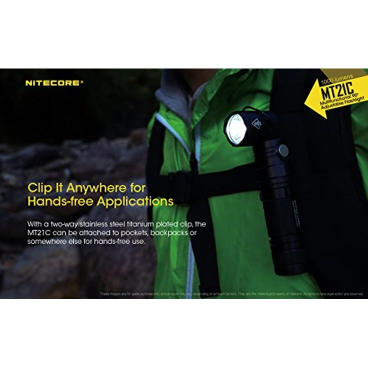 Nitecore MT21C LED-Taschenlampe 90 Grad schwenkbar inklusive Magnet am Lampenschaft – Bild 11