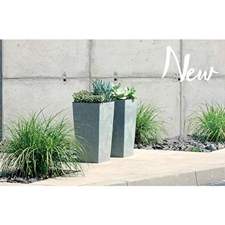 Maceta alta 49 L Prosperplast Urbi Square Effect de plástico CON depósito en color Antracita, 61 (alto) x 32,5 (ancho) x 32,5 (profundo) cms – Bild 3