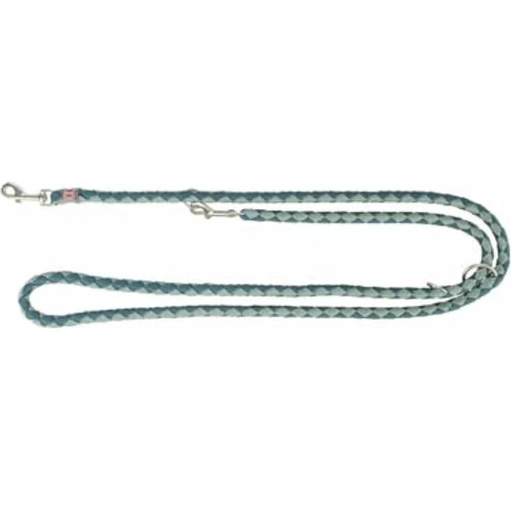 TRIXIE Ramal Cavo, Flache geflochtene Leine für Hunde, 2,00 m/Ø 12 mm, Pet/Salbei – Bild 1