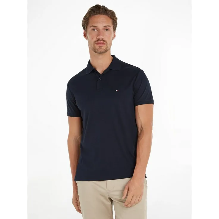 Tommy Hilfiger Poloshirt LIQUID COTTON ESSENTIAL REG POLO, sehr geschmeidiger Jerseystoff, flexibel und vielseitig kombinierbar, blau
