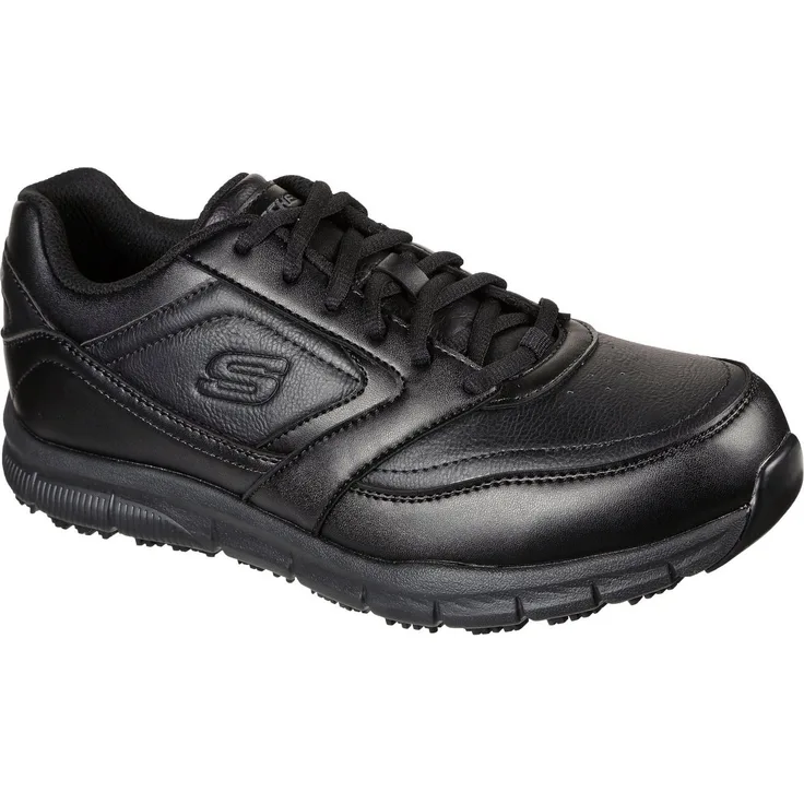 Skechers NAMPA Berufsschuh Schnürschuh für Gastronomie mit rutschfhemmender Laufsohle in Schwarz