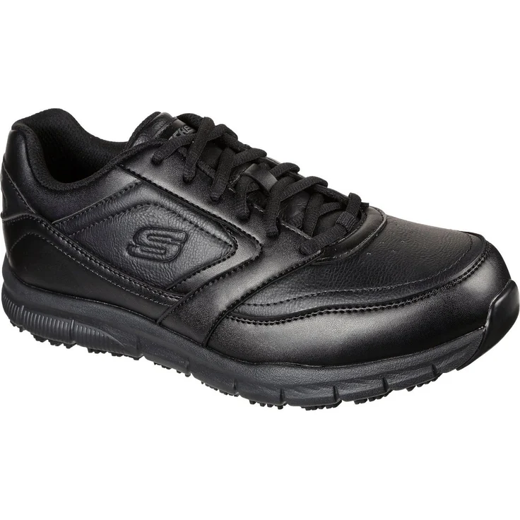 Skechers NAMPA Berufsschuh Schnürschuh für Gastronomie mit rutschfhemmender Laufsohle in Schwarz – Bild 1