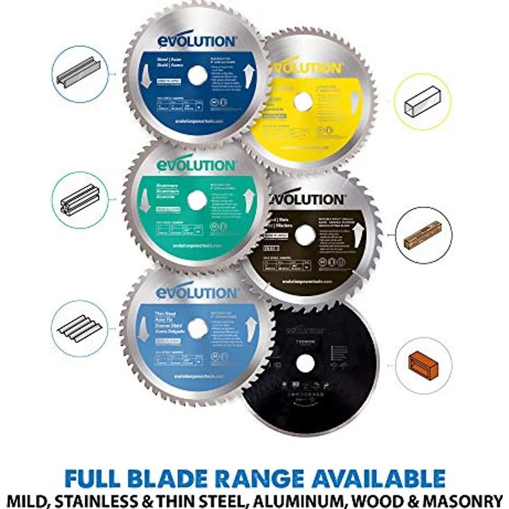 Evolution Evoblade 230 AL Kreissägeblatt für Stahl, 230 mm, Wolframcarbid (TCT) – Bild 7