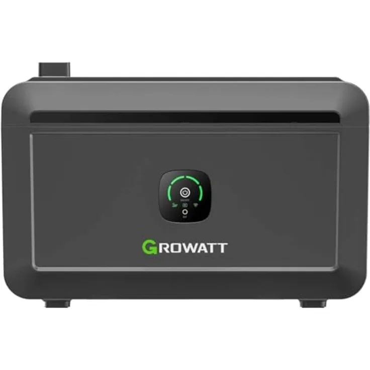 Growatt NOAH 2000, Solarbatterie für Balkonkraftwerke, 2048Wh, modular erweiterbar auf 8192Wh, wetterfest, LiFePO4-Technologie, App-Steuerung