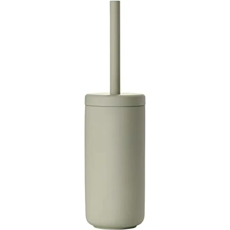 Zone Denmark Ume WC-Bürste/Toilettenbürste/WC-Garnitur, Steinzeug mit Soft Touch-Beschichtung, eukalyptusgrün